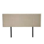 Linen Fabric Double Bed Headboard Bedhead - Beige - Furniture > Bedroom