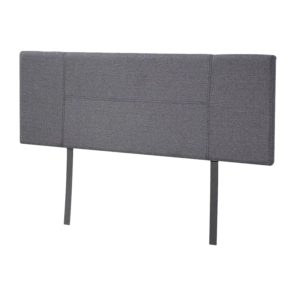 Linen Fabric Double Bed Headboard Bedhead - Grey - Furniture > Bedroom