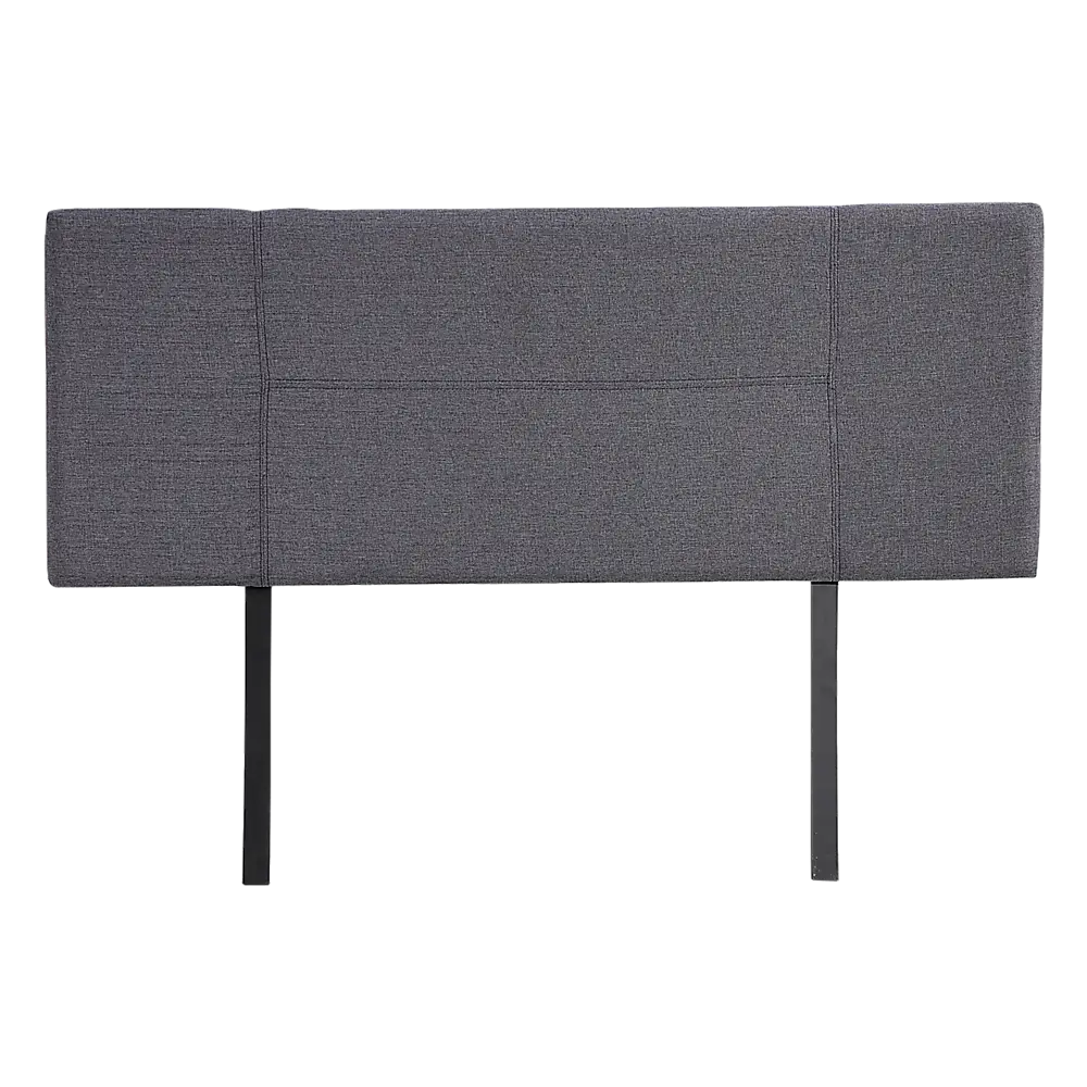 Linen Fabric Double Bed Headboard Bedhead - Grey - Furniture > Bedroom