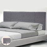 Linen Fabric Double Bed Headboard Bedhead - Grey - Furniture > Bedroom