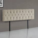 Linen Fabric King Bed Deluxe Headboard Bedhead - Beige - Furniture > Bedroom