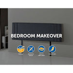 Linen Fabric King Bed Deluxe Headboard Bedhead - Grey - Furniture > Bedroom