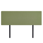 Linen Fabric King Bed Deluxe Headboard Bedhead - Olive Green - Furniture > Bedroom > Beds & Bed Frames