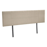 Linen Fabric King Bed Headboard Bedhead - Beige - Furniture > Bedroom