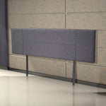 Linen Fabric King Bed Headboard Bedhead - Grey - Furniture > Bedroom