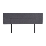 Linen Fabric King Bed Headboard Bedhead - Grey - Furniture > Bedroom
