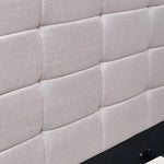 Linen Fabric King Deluxe Bed Frame Beige - Furniture > Bedroom > Beds & Bed Frames