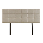 Linen Fabric Queen Bed Deluxe Headboard Bedhead - Beige - Furniture > Bedroom