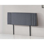 Linen Fabric Queen Bed Deluxe Headboard Bedhead - Grey - Furniture > Bedroom