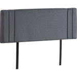 Linen Fabric Queen Bed Deluxe Headboard Bedhead - Grey - Furniture > Bedroom