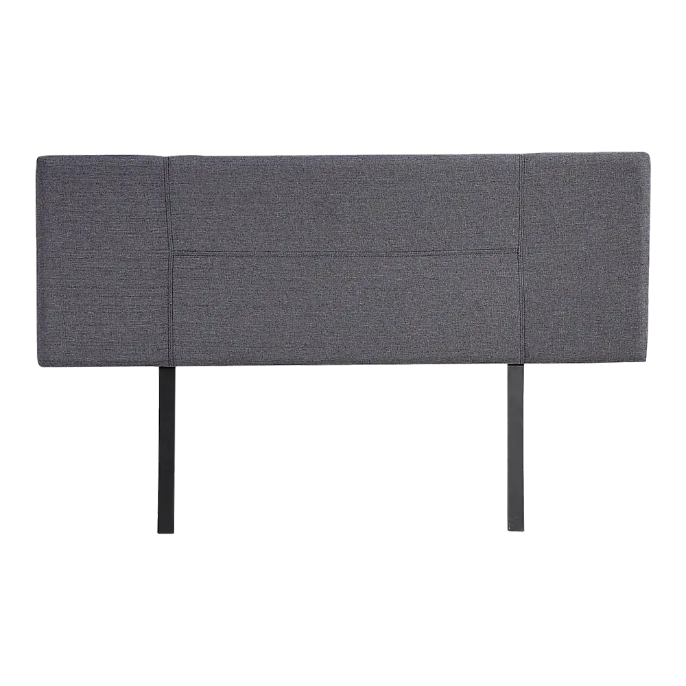 Linen Fabric Queen Bed Headboard Bedhead - Grey - Furniture > Bedroom