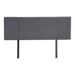 Linen Fabric Queen Bed Headboard Bedhead - Grey - Furniture > Bedroom