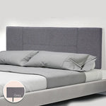 Linen Fabric Queen Bed Headboard Bedhead - Grey - Furniture > Bedroom