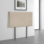 Linen Fabric Single Bed Headboard Bedhead - Beige - Furniture > Bedroom