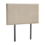 Linen Fabric Single Bed Headboard Bedhead - Beige - Furniture > Bedroom