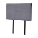 Linen Fabric Single Bed Headboard Bedhead - Grey - Furniture > Bedroom