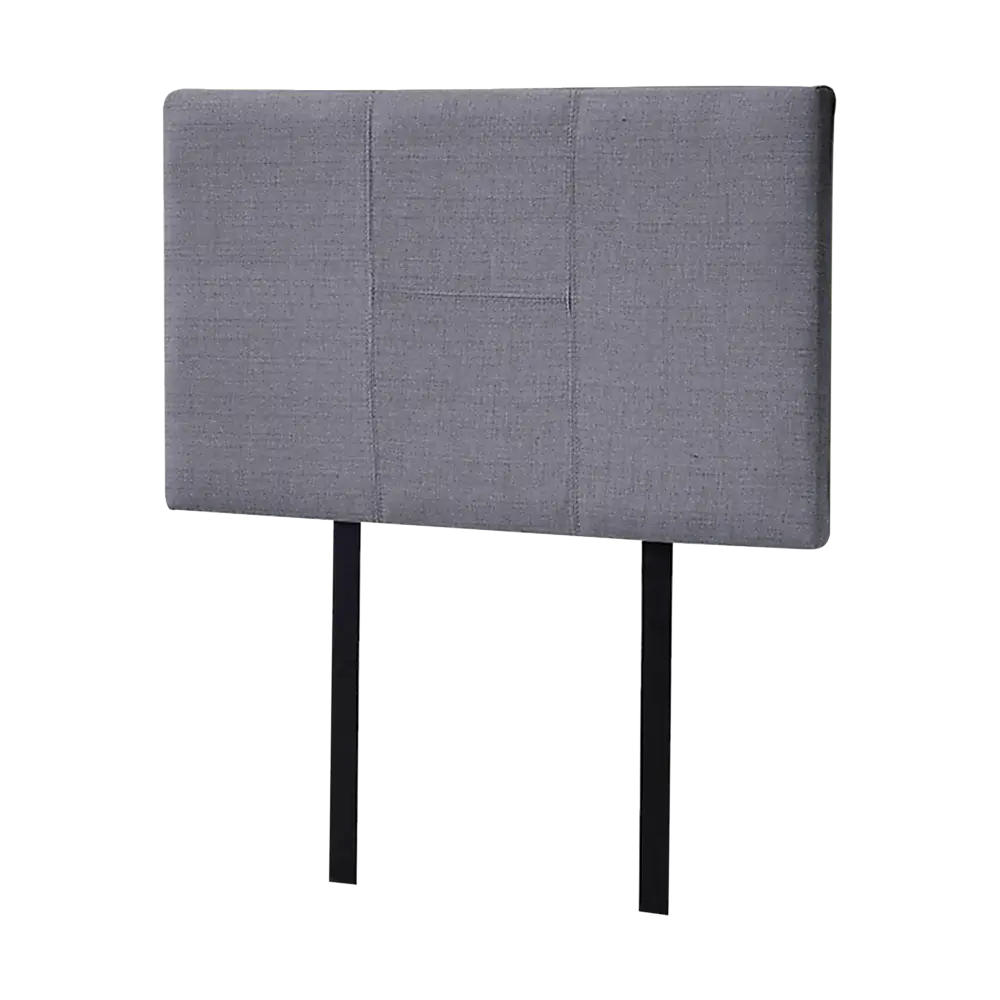 Linen Fabric Single Bed Headboard Bedhead - Grey - Furniture > Bedroom