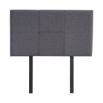 Linen Fabric Single Bed Headboard Bedhead - Grey - Furniture > Bedroom