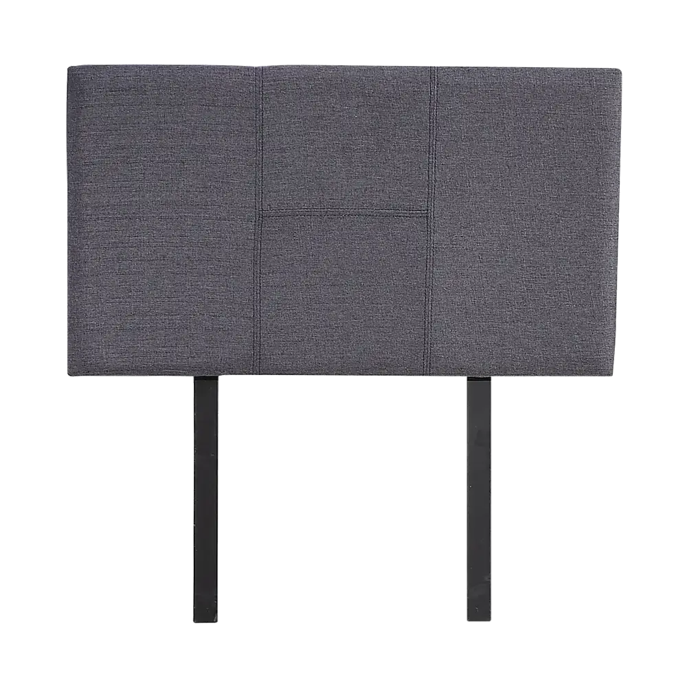 Linen Fabric Single Bed Headboard Bedhead - Grey - Furniture > Bedroom