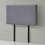 Linen Fabric Single Bed Headboard Bedhead - Grey - Furniture > Bedroom