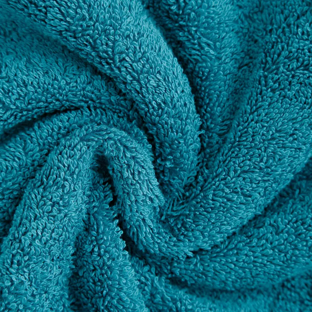 Linenland 4 Piece Cotton Bath Towels Set - Blue - Home & Garden > Bathroom Accessories
