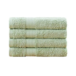 Linenland Bath Towel 4 Piece Cotton Hand Towels Set - Sage Green - Home & Garden > Bathroom Accessories