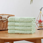 Linenland Bath Towel 4 Piece Cotton Hand Towels Set - Sage Green - Home & Garden > Bathroom Accessories