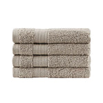 Linenland Bath Towel Set - 4 Piece Cotton Washcloths - Sandstone - Home & Garden > Bathroom Accessories