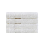 Linenland Bath Towel Set - 4 Piece Cotton Washcloths - White - Home & Garden > Bathroom Accessories