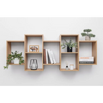 LISBON DISPLAY SHELF - NATURAL OAK - Furniture > Living Room > TV Units