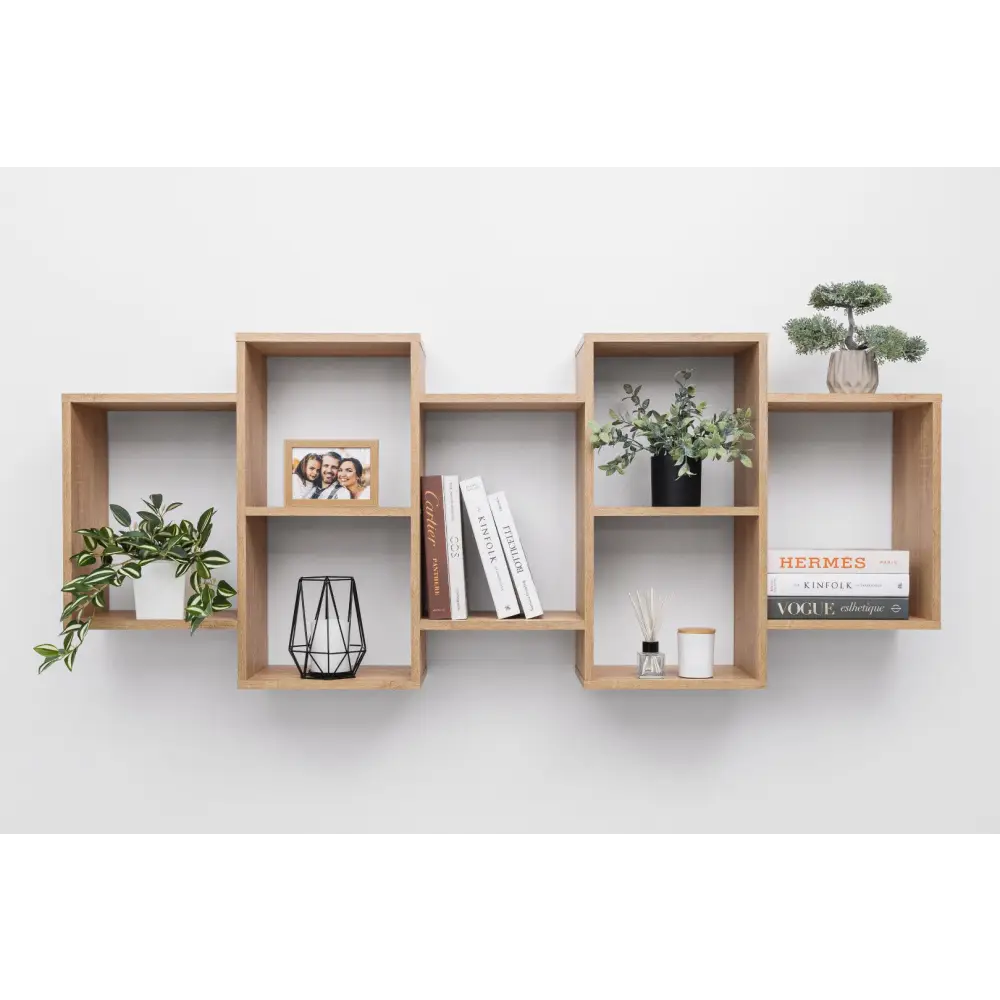 LISBON DISPLAY SHELF - NATURAL OAK - Furniture > Living Room > TV Units