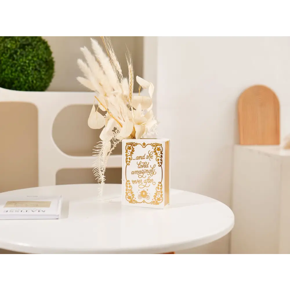Literary Book Vase - Creative Ceramic Planter & Desk Organizer(Golden Book) - Home & Garden > Decor > Vases & Table