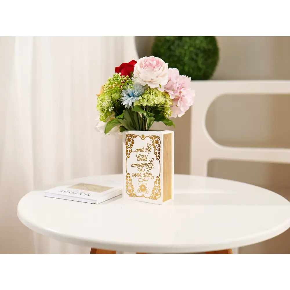 Literary Book Vase - Creative Ceramic Planter & Desk Organizer(Golden Book) - Home & Garden > Decor > Vases & Table
