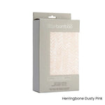 Little Bamboo Jersey Fitted Sheet Cot Size Herringbone Dusty Pink - Home & Garden > Bedding