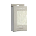 Little Bamboo Jersey Fitted Sheet Cot Size Herringbone Whisper - Home & Garden > Bedding