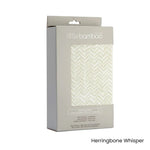 Little Bamboo Jersey Fitted Sheet Cot Size Herringbone Whisper - Home & Garden > Bedding