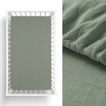 Little Gem 1 Pc Olive Hemp Cot Fitted Sheet - Home & Garden > Bedding