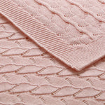 Little Gem Lyla Blush Cotton Baby Blanket 75 x 100 cm - Home & Garden > Bedding