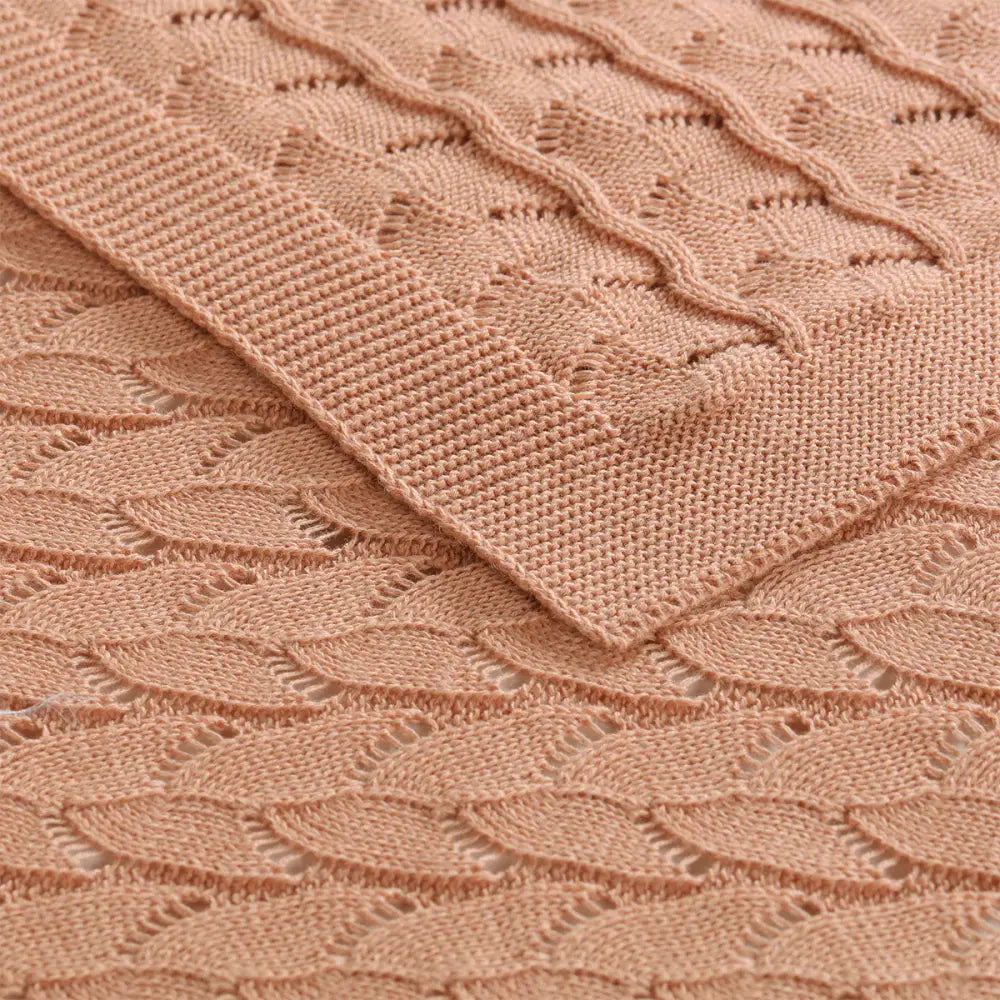 Little Gem Lyla Dusty Pink Cotton Baby Blanket 75 x 100 cm - Home & Garden > Bedding
