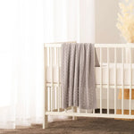 Little Gem Lyla Grey Cotton Baby Blanket 75 x 100 cm - Home & Garden > Bedding