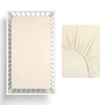 Little Gem Sand Eucalyptus Cotton Cot Fitted Sheet - Home & Garden > Bedding