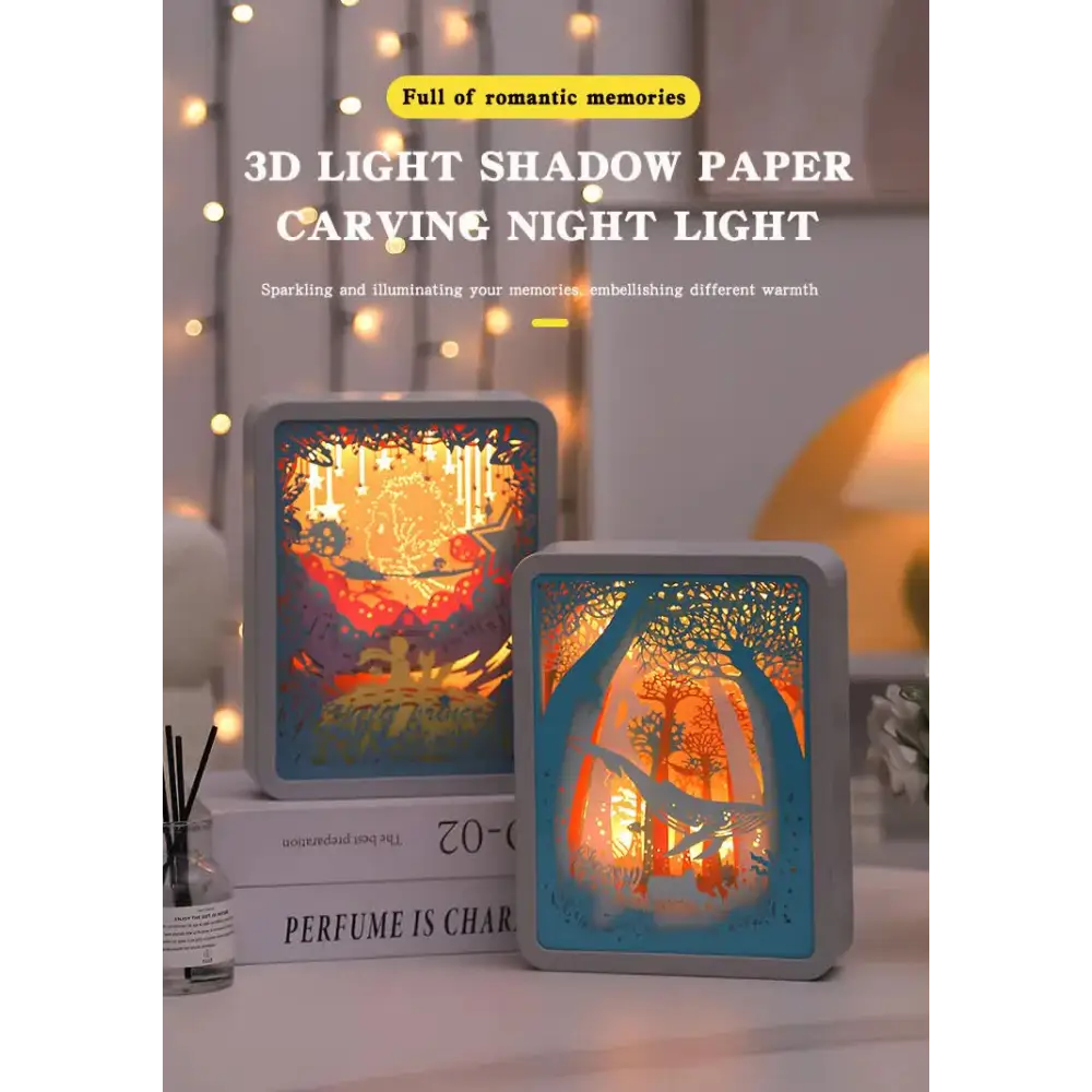 Little Monsters 3D Paper Carving Night Light - USB Or Battery Powered Decorative Bedside Lamp | Atmosphere Lamp