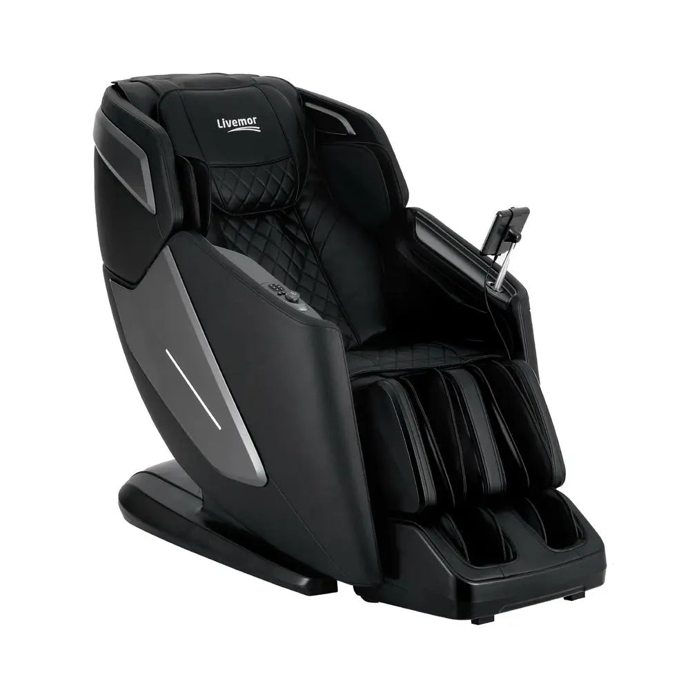 Livemor 4D Massage Chair Electric Recliner Home Massager Black - Furniture > Bar Stools & Chairs > Massage Chairs