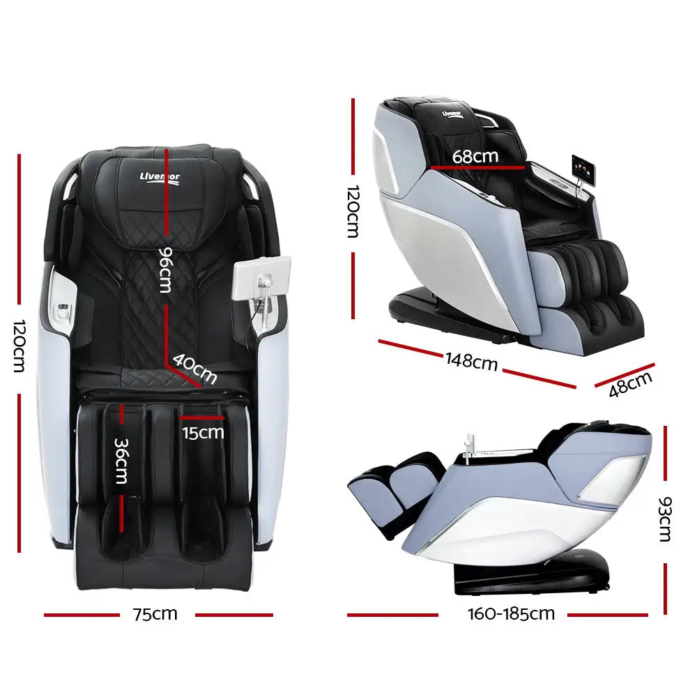 Livemor 4D Massage Chair Electric Recliner Home Massager Garin - Furniture > Living Room