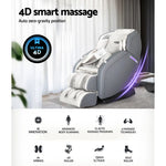 Livemor 4D Massage Chair Electric Recliner Home Massager Gary - Furniture > Bar Stools & Chairs > Massage Chairs