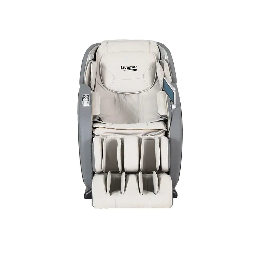 Livemor 4D Massage Chair Electric Recliner Home Massager Gary - Furniture > Bar Stools & Chairs > Massage Chairs