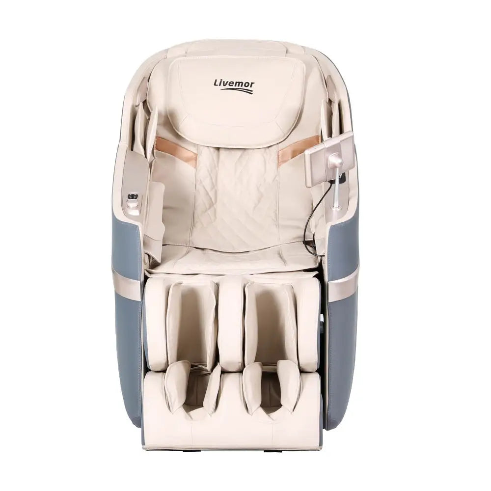 Livemor 4D Massage Chair Electric Recliner Home Massager Gray Sina - Furniture > Bar Stools & Chairs > Massage Chairs