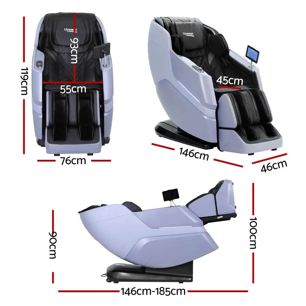 Livemor 4D Massage Chair Electric Recliner Home Massager Miraj - Furniture > Bar Stools & Chairs > Massage Chairs