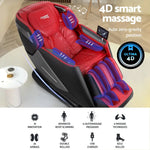 Livemor 4D Massage Chair Electric Recliner Home Massager Red - Furniture > Bar Stools & Chairs > Massage Chairs