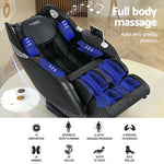 Livemor Massage Chair Electric Recliner Home 3D Massager Flynn - Black - Furniture > Bar Stools & Chairs > Massage